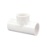 AMERICAN IMAGINATIONS 1 in.x 0.5 in. White Plastic PVC Reducing Tee AI-38261